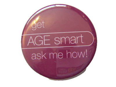 GET AGE SMART ASK ME HOW BADGE