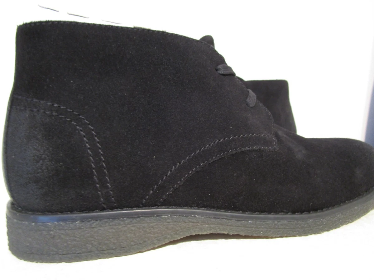 Andrew Marc Mens Harman Leather Suede Chukka Boots Black Smoke Size 8 D