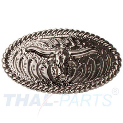 Concho #201 40mm Silber Stierkopf Conchos Longhorn mit Lassorand