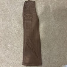 Brown wide leg cargo pants