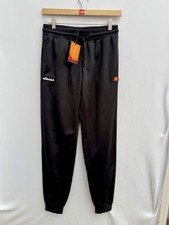 Image of Ellesse Bambalina Track Pants Black Cuffed Joggers Casual Womens UK 8 NWT