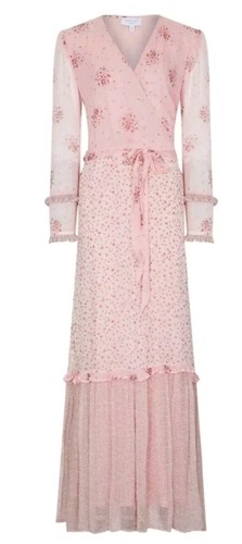 Rare Ghost London Pink Floral Avery Dress Size M UK 10/12 ASO Royal - Picture 2 of 9
