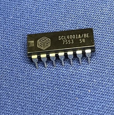 S-Cubed SCL4001A/BE MC14001P CMOS NOR Gate Vintage 75 14Pin Dip, Qty. 1