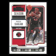 Pascal Siakam #30 2023 Panini Contenders Toronto Raptors Basketball Card NBA NM