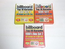 Sealed Billboard Top 10  40 Karaoke Box Sets 60s 70s 80s 90s w lyric booklets