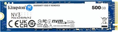 Kingston NV3 NVMe PCIe 4.0 Interne SSD 500GB M.2 2280-SNV3S/500G 
