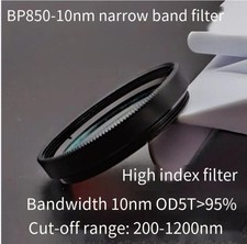 BP850-10 850nm Narrow Band IR Filter 10nm FWHM OD5 T 95 M27 M30.5 Mounted