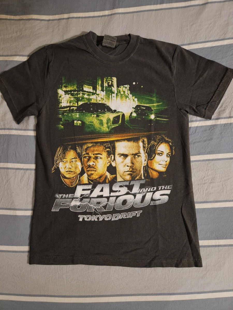 The Fast And The Furious Tokyo Drift 2006 Movie Grey T Shirt Size
