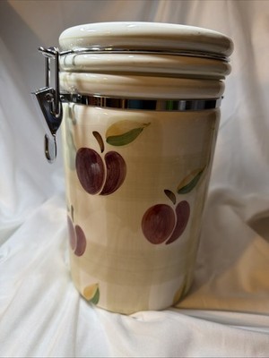 Certified International Corporation Ceramic Canister Fruit Pattern Airtight Lid