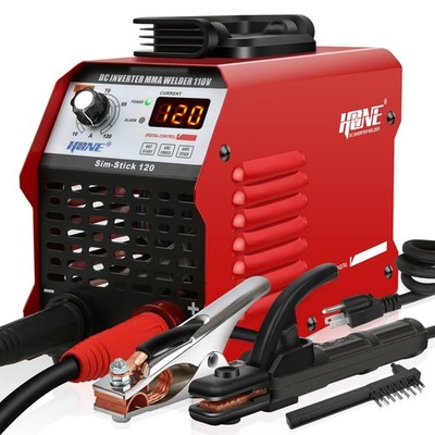 HONE Stick Welder 110V, Actual 120Amp Smart Hot Start Arc Force Burgundy 