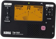 Black TM-70T Tuner Metronome - Sound Out, Transpose Chromatic - Black