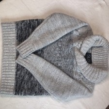 The Slope Child Sweater Size 4 Grey Heavier Cute With Folding Neck