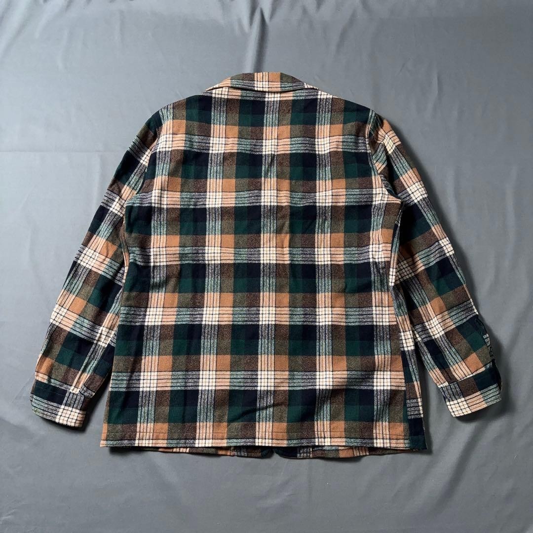 Pendleton 70s Wool Tailored Jacket Check Cover Bu… - image 7