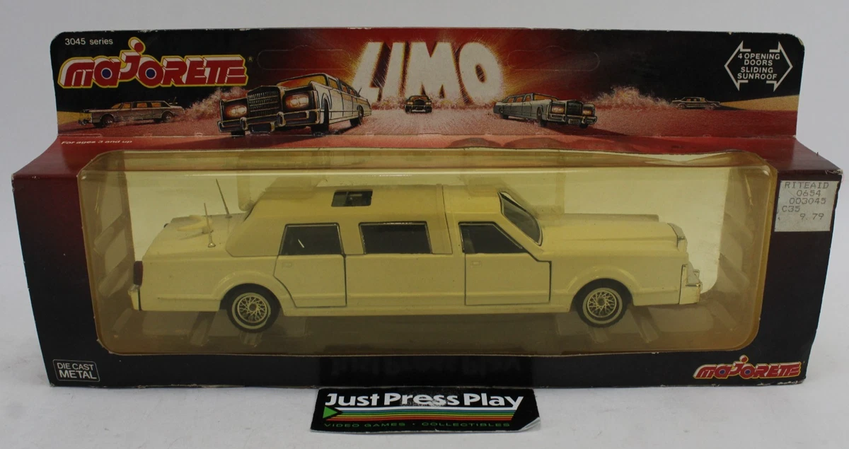 MAJORETTE Série 300 – Lincoln Stretch Limousine Blanche, échelle 1:64, Neuve Sous Boîte