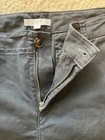 LOFT Women's Pants Casual Size 14 The Monroe Slim Gray Pockets Zip/Button — photo 6