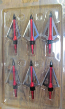 NEW 6 PACK HUNTING TRIPLE BLADE BROADHEAD ARROW TIPS ARCHERY RAZOR FREE SHIPPING