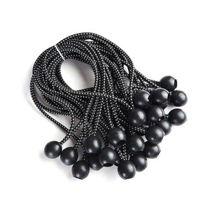 9 in Black Ball Bungee Loop Cord Tie Down Strap Wire Fix Canopy Tarp Tent 25pcs