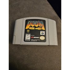 authentic Doom 64 cartridge for the Nintendo 64 consolereleased in 1997 tested