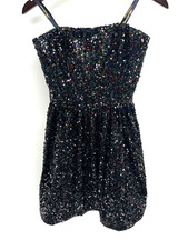 Shoshanna Black Strapless Sequin dress - Size 4 NWT