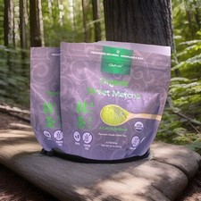 2 x Nutri-hut Organic Sweet Matcha Premium Grade Green Tea Large 22 oz Bags