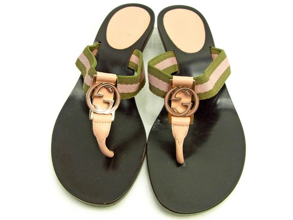 GUCCI Sandals Brand Sandals Sandals Shoes Shoes Pink x Green x Dark Brown ♯34 Ha thumbnail 2
