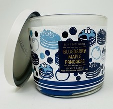 BLUEBERRY MAPLE PANCAKES BATH BODY WORKS SCENTED 3 WICK CANDLE 14.5 OZ FALL