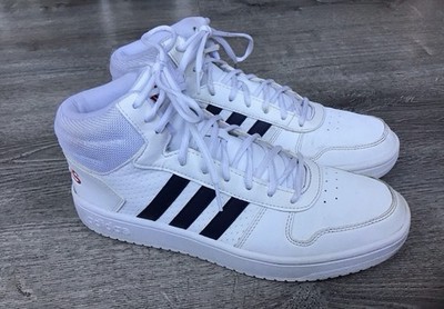 Adidas Mens Size 11 Hoops 2.0 Mid Sneakers Basketball shoes White FY8616