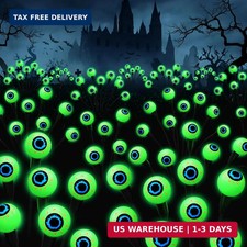 Halloween Decorations Outdoor, 6Pack 48 LEDs Solar Eyeball Lights