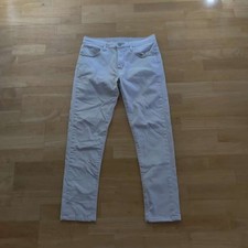 UNIQLO Pants Adult Mens Medium White Medium Drawstring Button Zipper