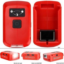 Battery Adapter for Craftsman 14.4v-20v Li-ion Battery w/ Dual USB 3W Work Light