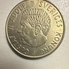 1963 Sweden 2 Kronor Gustaf VI Adolf Silver Coin 0.4 Fine KM# 842 — photo 2