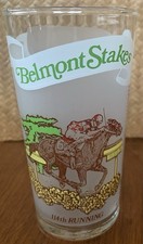 1982 114th running - Belmont Stakes Horse Racing glass - Beautiful Condition