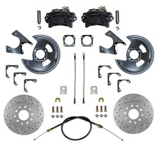 Leed Brakes Brc1002x Disc Brake Kit Rear Conversion Cross-drilled Slotted Rotors Leed Brakes Brc1002x Disc Brake Kit Rear Conversion Cross-drilled Slotted Rotors