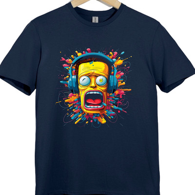 Kopfhörer DJ T-Shirt lustig Musikliebhaber Geschenk bunt Pop Art Grafik Shirt Top
