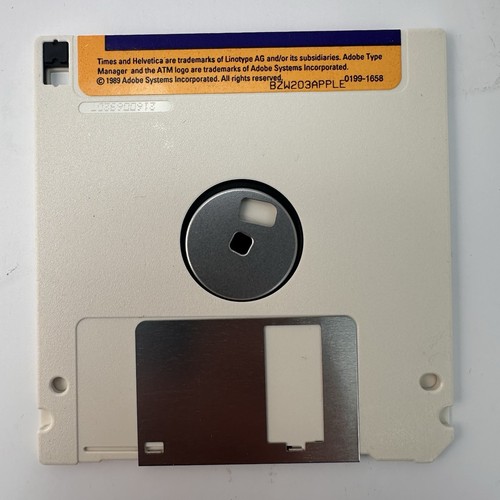 Adobe Type Manager versione ATM 1989 per Macintosh Mac - set usato di 2 floppy disk - Foto 3 di 4