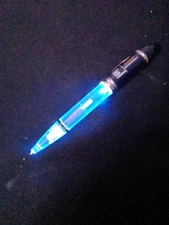 ASAP Sales Department Pen Twist Needs Refill Illuminated Clear Grip Blue Light 