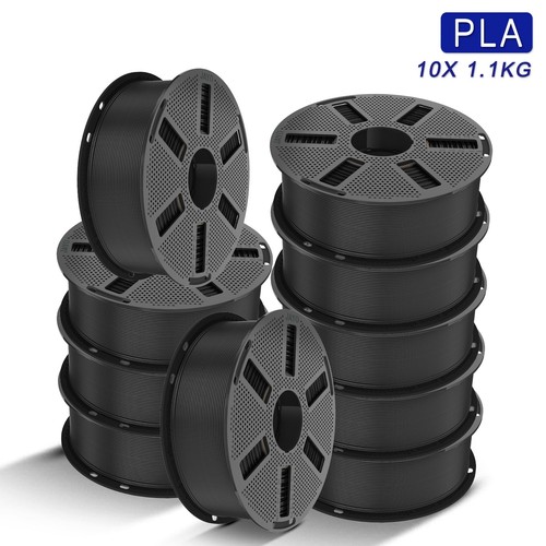 JAYO 10x 1.1KG PLA Black 1.75MM 3D Printer Filament High Purity Low Shrinkage