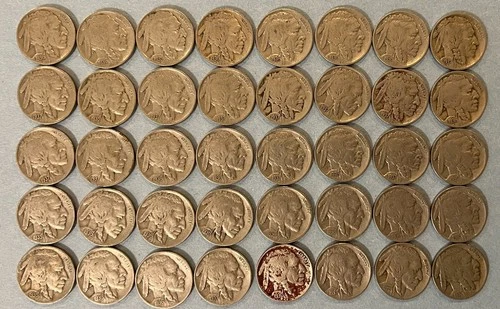 1930-1937 Buffalo Nickels - Full Date (All 4 Digits are Clear) 40 Coin Lot (2)