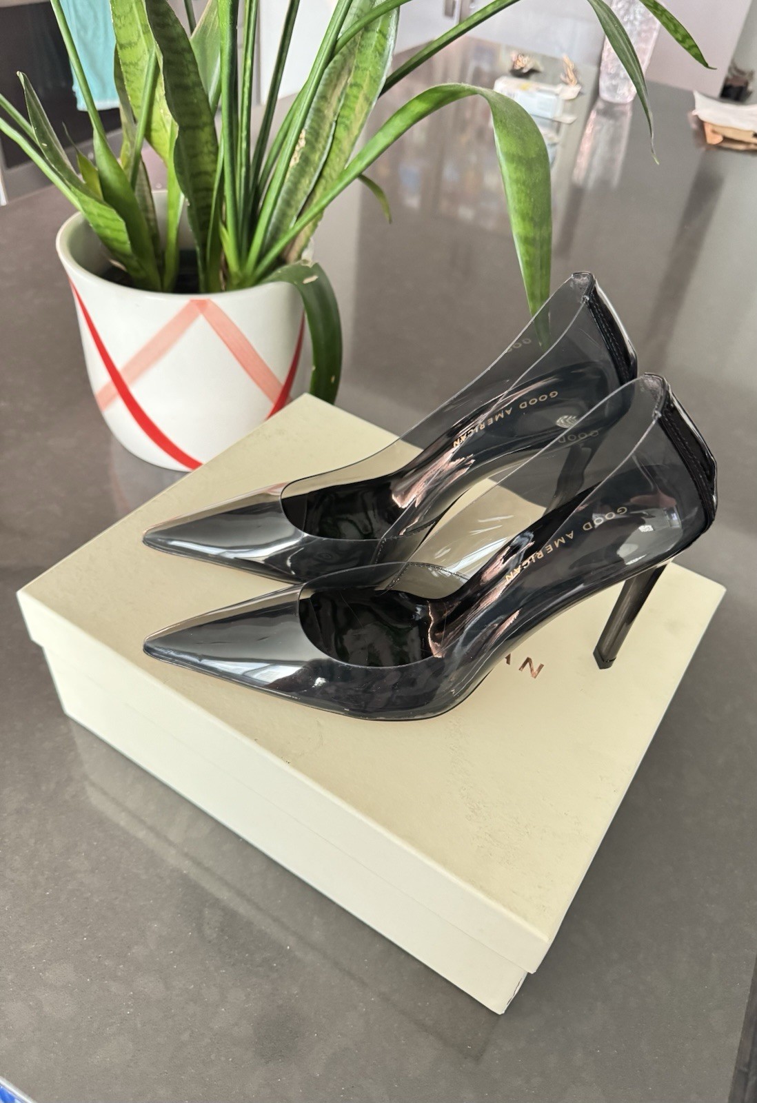 Good American Cinderella Pump Heels Size 7.5