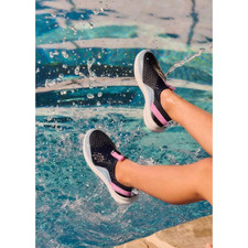 New SPEEDO Junior Pull On Aqua Shoes Youth Large US Hawaiian Blue/Peony