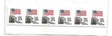 U S Stamps EFO Scott 1895d 20 cent Flag imperforate plate no.9 strip/6 cv 250.00