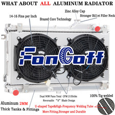 3 Rangées Radiateur Shroud Fan Pour Mazda MX5 Miata 1990-1997 1991