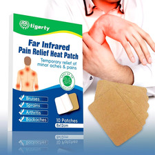 DEEP PENETRATING HEAT THERAPY 10PC Far Infrared Pain Relief Patch for Back Neck