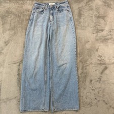 Abercrombie  Fitch The Wide Leg Mid Rise Jeans 00/24 Long Tall