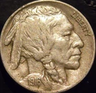 1916-P Buffalo Nickel Choice Original XF/AU Full Horn