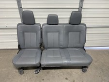 1999-2016 Ford F250 F350 F450 Super Duty Rear Seats Seat Gray Vinyl