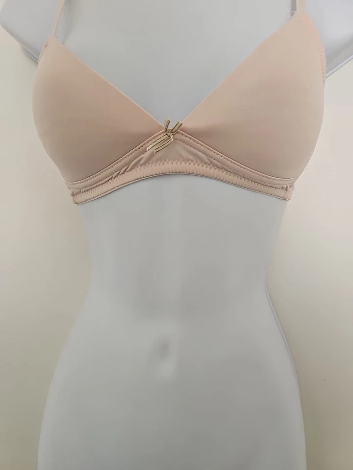 Nicole Miller Light Beige-Pink Bra size 34A Wireless Lightly Lined Adj. Straps - Image 3 of 4