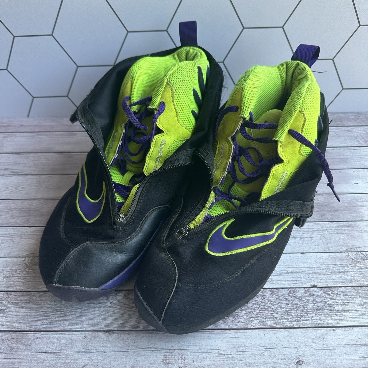 Nike Air Zoom Flight 98 The Glove “Lakers” Black Neon Purple Men's