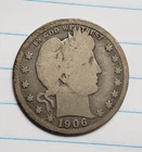 1906-O Barber 90% Silver Quarter