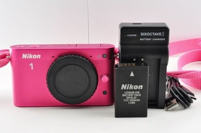 Nikon 1 J2 Mirrorless Camera Pink Shutter 4066 10.1MP Full HD Japan